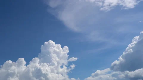 Time lapse white cloud moving in blue sky. Stock Footage 158785244