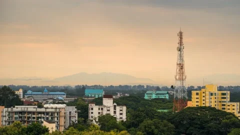 Time-lapse of white clouds and mist foggy moving Stock Footage 208694259