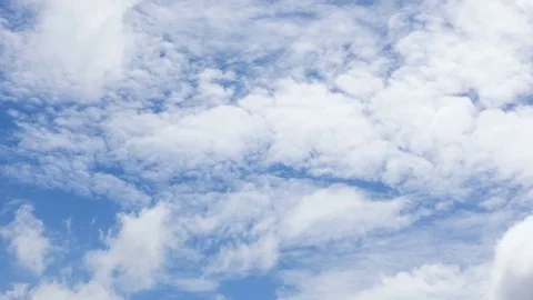Time lapse of white clouds with blue sky. Stock Footage 82414710