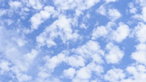 Time lapse of white clouds on blue sky Stock Footage 95438854