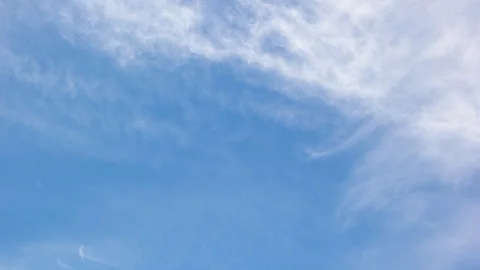 Time Lapse : White Clouds In Blue Sky Stock Footage 95585615