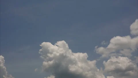 Time Lapse of White clouds in the blue sky Stock Footage 131753505