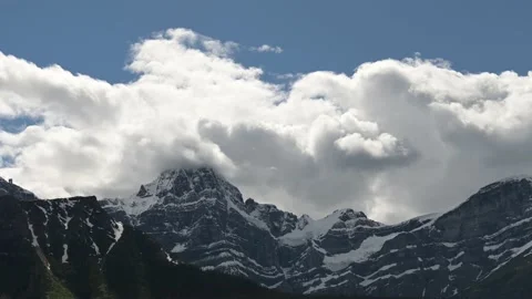 Time lapse of white clouds building in a blue sky  Stock Footage 134819265