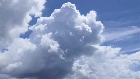 A time lapse of white clouds moving across a blue sky. Stock-Footage 107461822