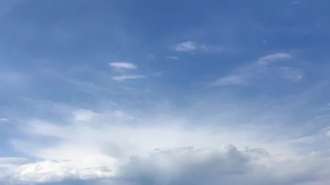 Time lapse white clouds moving in blue sky. Stock Footage 328336750