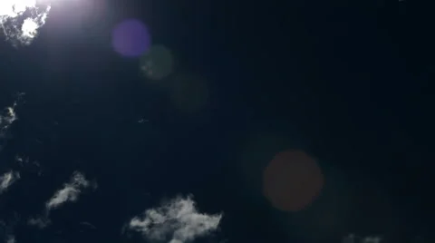 Time lapse white clouds travel across a blue sky Stock Footage 55500923