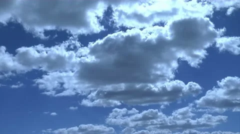 Time Lapse White Fluffy Clouds Stock Footage 12285182