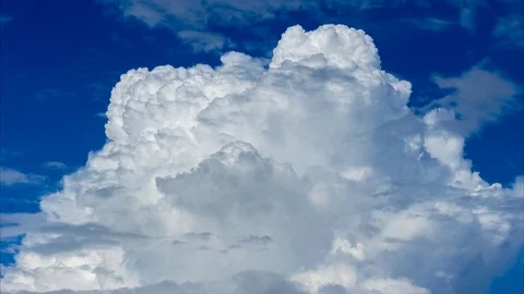 Time lapse of white fluffy clouds Dissolving In The blue sky. Stock Footage 76507402