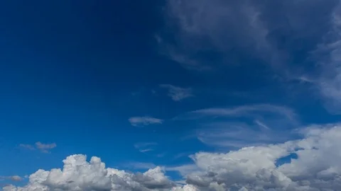 Time lapse of white fluffy clouds Dissolving In The blue sky. 스톡 동영상 76507411