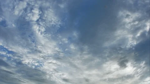Time Lapse of White fluffy clouds in the blue sky background. Stock Footage 94213159
