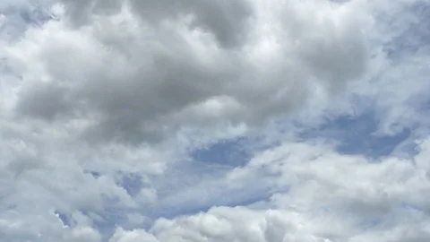 Time Lapse of White fluffy clouds in the blue sky background. Stock Footage 94226141