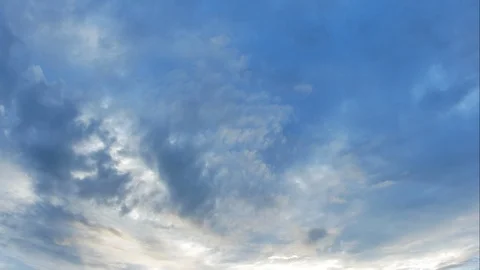 Time Lapse of White fluffy clouds in the blue sky background. Stock Footage 94229877