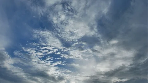 Time Lapse of White fluffy clouds in the blue sky background. Stock Footage 94230016