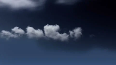 Time lapse of white fluffy clouds over blue sky isolated. Video stock 94944141