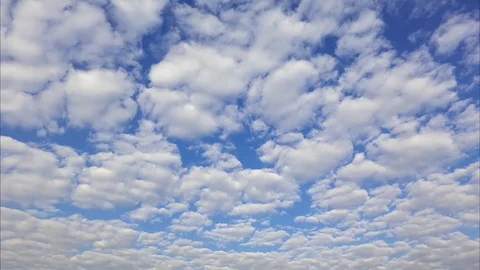 Time Lapse of White fluffy clouds in the blue sky background Stock Footage 120285403