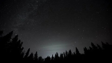 Time lapse of a wide-angle view looking up at the night sky with many stars  Stock Footage 260820241