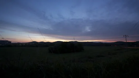 Time Lapse - Wide Open Field Slight Sunrise Stock Footage 39516746