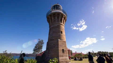 Time Lapse wide shot Lighthouse at Palm Beach 116GYPBL NTSC Stock Footage 26365517