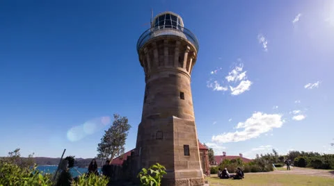 Time Lapse wide shot Lighthouse at Palm Beach 116GYPBL PAL Stock Footage 26365806