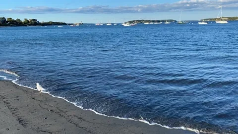 Time Lapse at Willard Beach in South Portland, Maine Stock Footage 168755421