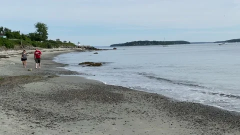 Time Lapse at Willard Beach in South Portland, Maine Stock Footage 168756421