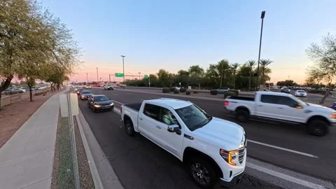 Time lapse of Williams Field Road and 202 freeway ramp in Gilbert Arizona Vidéo 304350442