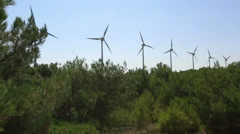 Time lapse wind turbine, windmill, green energy, renewable energy Stock Footage 26956099