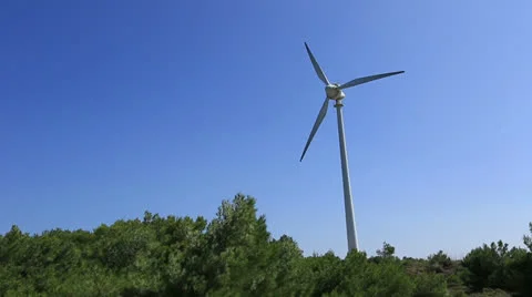Time lapse wind turbine, windmill, green energy, renewable energy Stock Footage 26956636