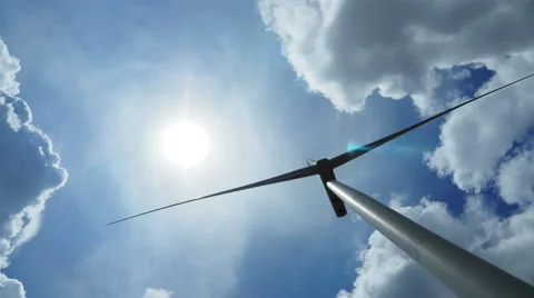 Time lapse of Wind turbines create renewable energy, 4k 4096x2304 clip. Stock Footage 50373441