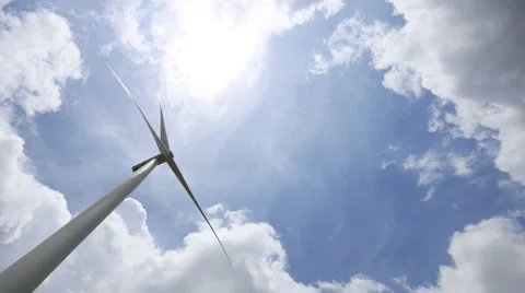 Time lapse of Wind turbines create renewable energy, 4k 4096x2304 clip. Stock Footage 50375214