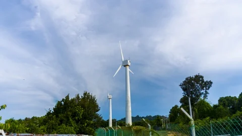 Time Lapse Of Windmill With Dramatic Cloud. Stock Footage 95205689