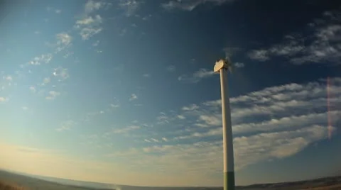 Time Lapse of a windmill working Stock Footage 8870479