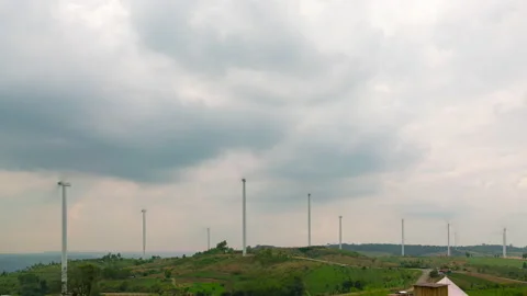 Time lapse windmills with clouds  Stock Footage 233785711