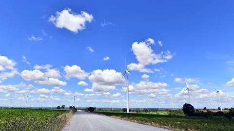 Time Lapse of Windmills for electric power production Stock-Footage 134469809