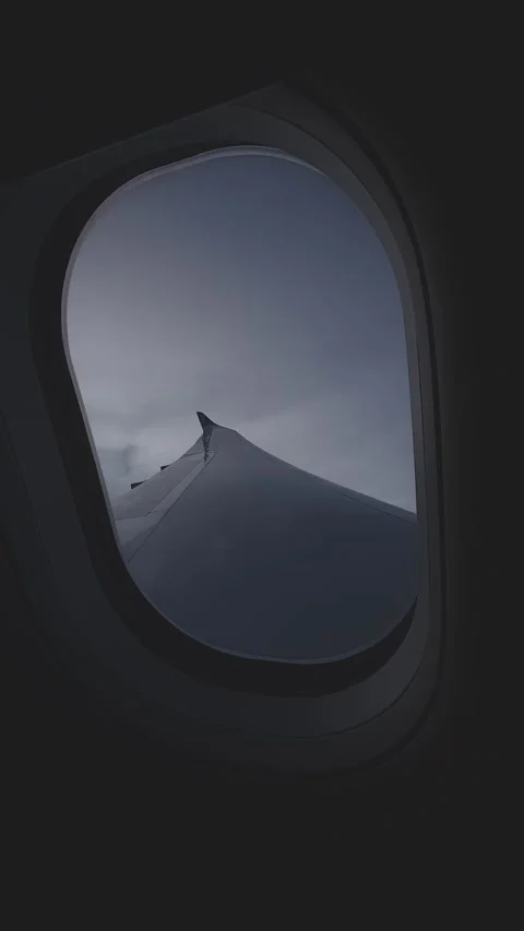 Time lapse from a window plane in the middel of a storm Stock Footage 299563131