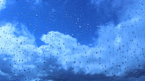 Time lapse window raindrops Video stock 49240437