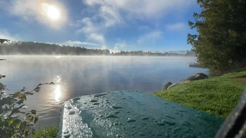 Time Lapse on Winter Lake in Lake Placid New York Stock Video Stock Footage 246950404