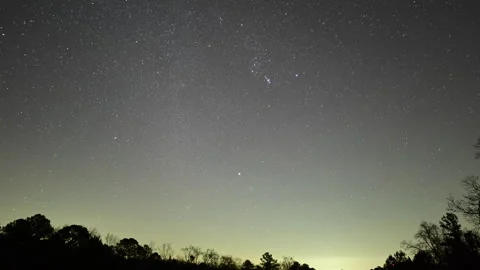 Time lapse of winter solstice with much air traffic Stock Footage 296809224