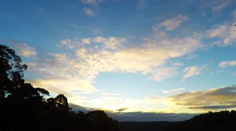 Time Lapse Winter Sunset Over The Bush  Stock Footage 66456396