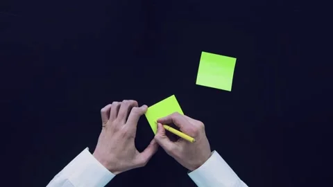 Time-lapse work of office worker. Stickers Stock Footage 86949691