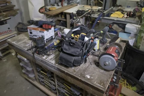 Time-lapse of workbench being cleaned Stock Footage 139006290