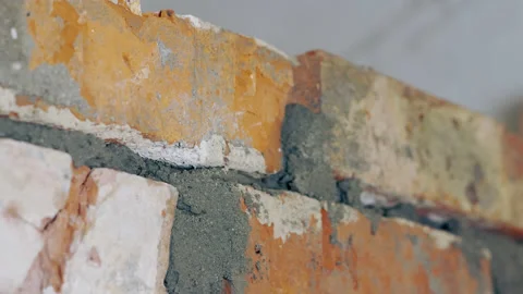 Time Lapse Worker laying brickwork. Stock Footage 239628648