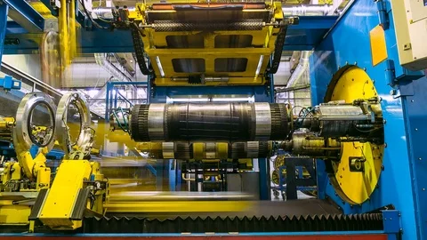 Time Lapse Worker Operates Tire Machine Backside View Stock Footage 84367788