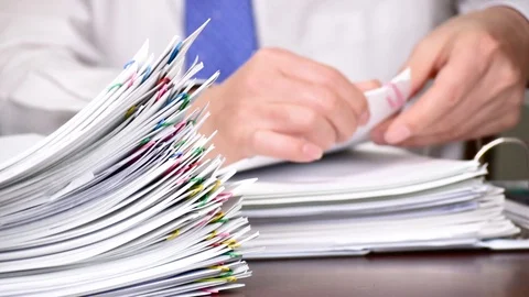 Time lapse. Working with documents. Business concept. Stock Footage 86412774