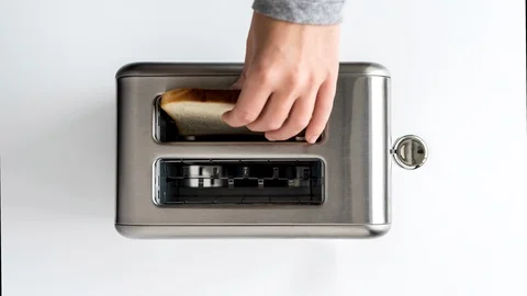 Time lapse of working toaster machine. Zoom in Stock-Footage 119664675