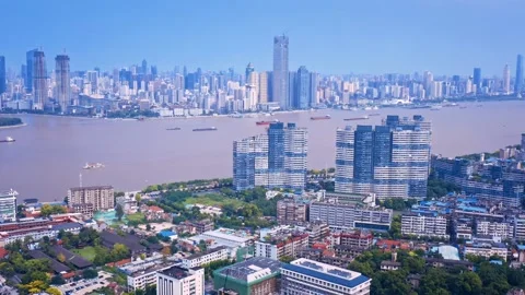 Time Lapse Of The Wuhan City Stock Footage 166715388