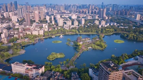 Time Lapse Of The Wuhan City Stock Footage 166715592