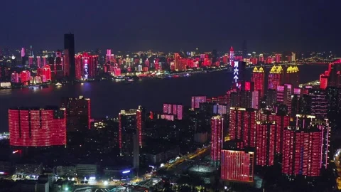 Time Lapse Of The Wuhan City 스톡 동영상 166715848