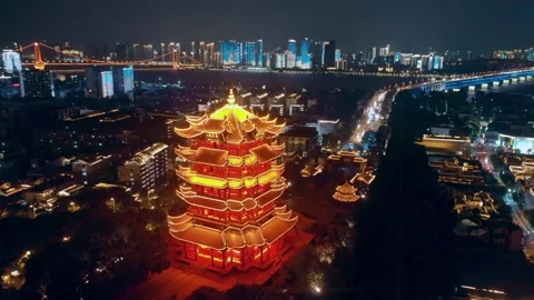 Time Lapse Of The Wuhan City 스톡 동영상 166715960