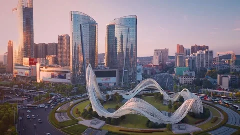 Time Lapse Of The Wuhan City Stock Footage 166716210